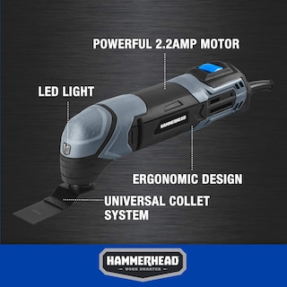 Foto 3 | Multiherramienta Oscilante Hammerhead Hamt022 2.2a Con Accesorios - Venta Internacional.