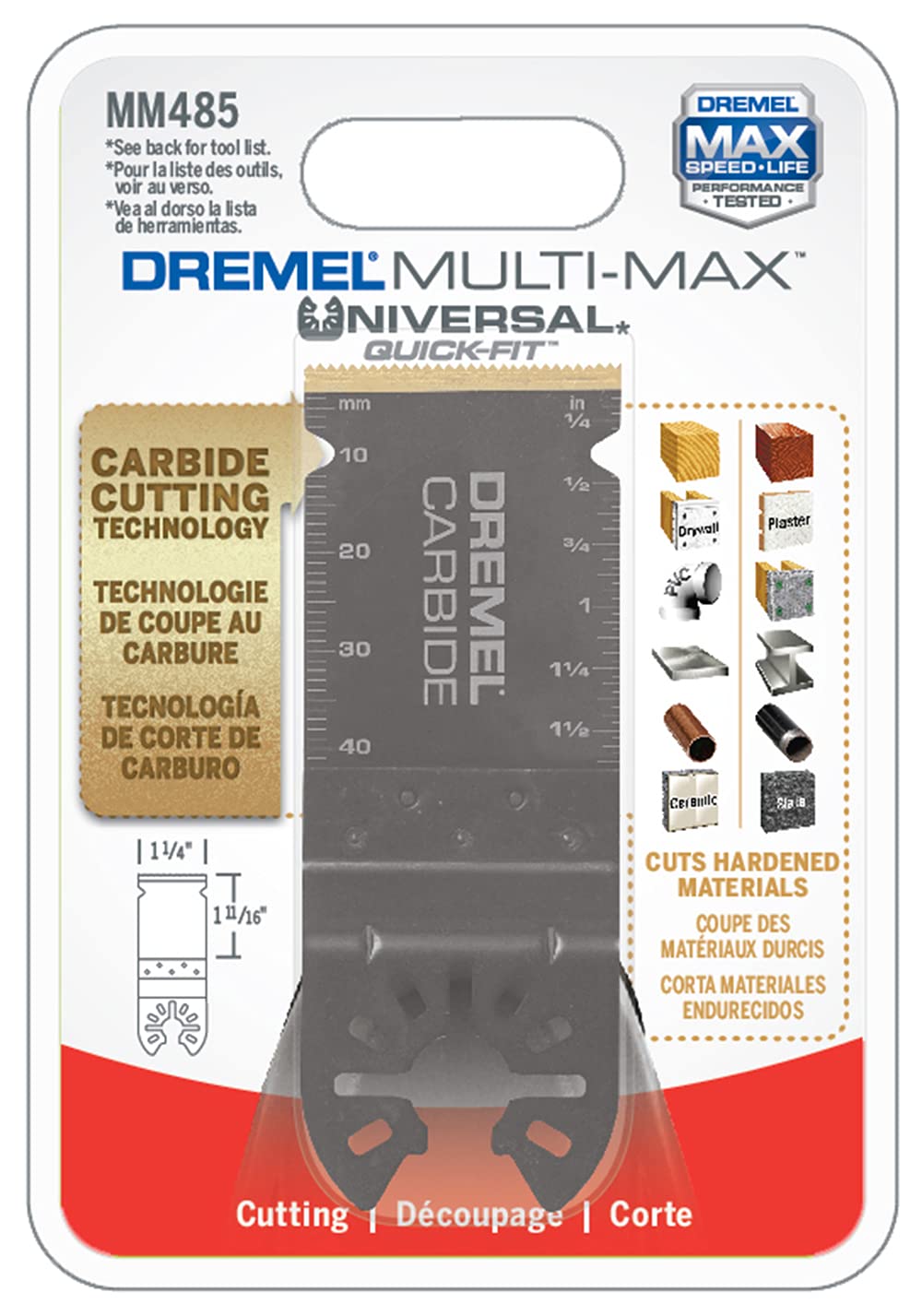 Foto 2 | Cuchilla Oscilante Para Herramientas Dremel Mm485, De Carburo, Corte A Ras - Venta Internacional.