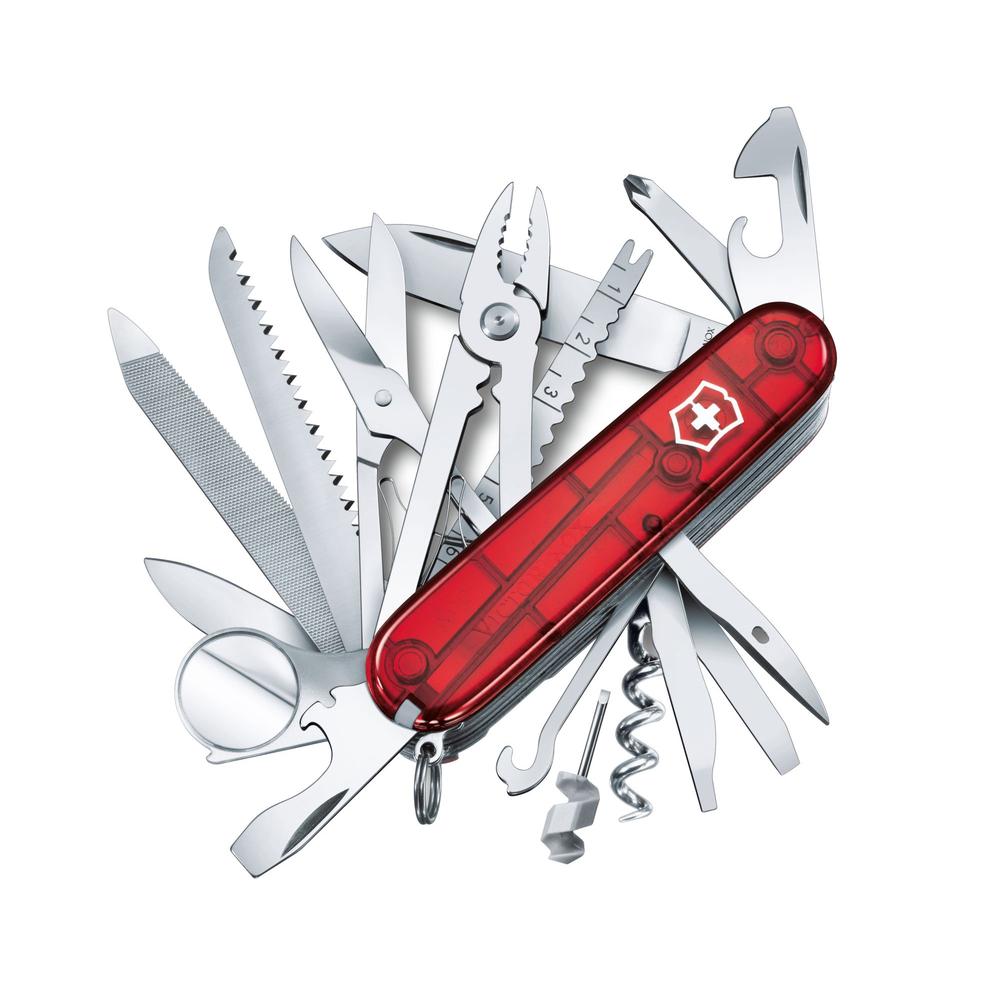 Navaja Swiss Champ Roja Transparente 33 Usos Victorinox