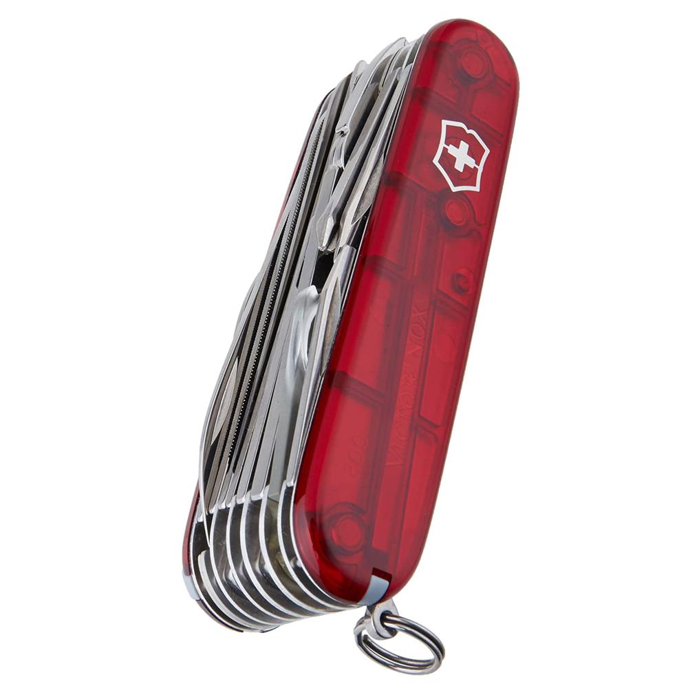 Foto 5 pulgar | Navaja Swiss Champ Roja Transparente 33 Usos Victorinox