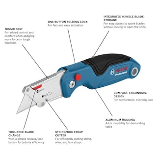 Foto 2 | Cuchillo Utilitario Plegable Bosch H11-11100-1 Compact Portable - Venta Internacional.