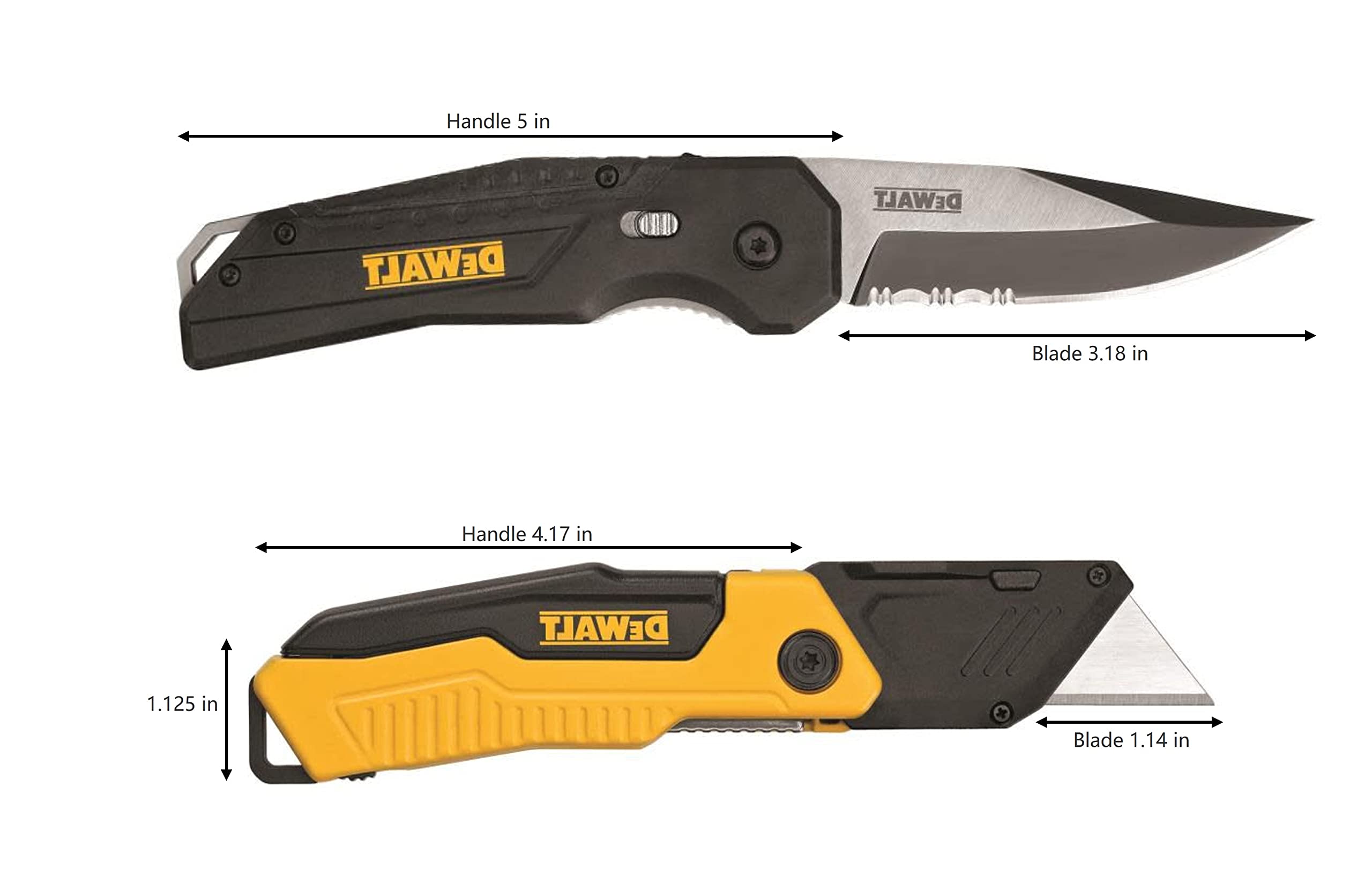 Foto 4 pulgar | Juego De Cuchillos Dewalt, Navaja Plegable Y Navaja De Bolsillo - Venta Internacional.