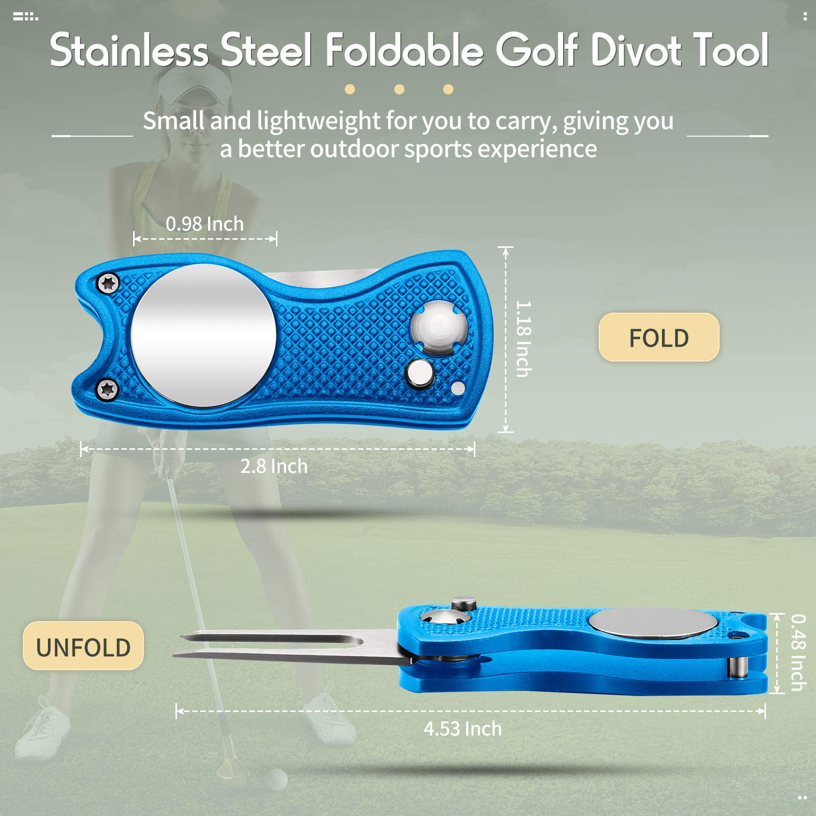 Foto 3 pulgar | Herramienta De Reparación Golf Divot Skylety Metal Con Marcador Magnético - Venta Internacional.