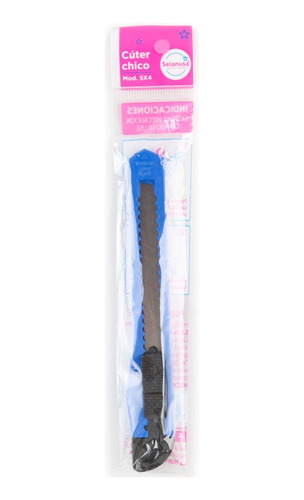 Foto 4 pulgar | Cúter Chico Selanusa Plástico Azul 24 Piezas