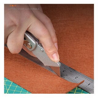 Foto 3 | 2pcs Navaja Multiusos Plegable+20 Hojas Intercambiables Belug, Plata