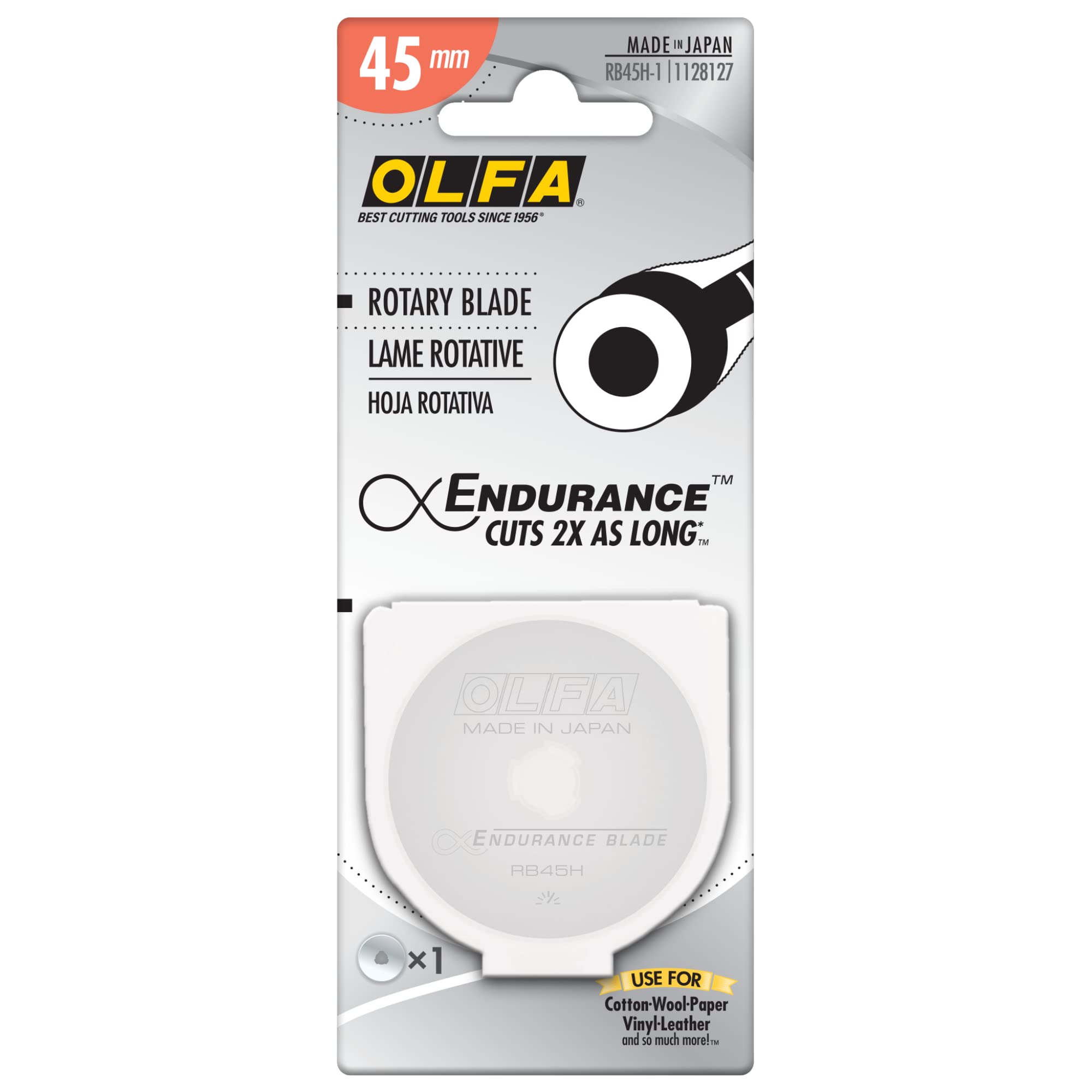 Foto 2 | Cuchilla De Repuesto Olfa, Cortadora Rotativa De 45 Mm, Acero Tungsteno - Venta Internacional.
