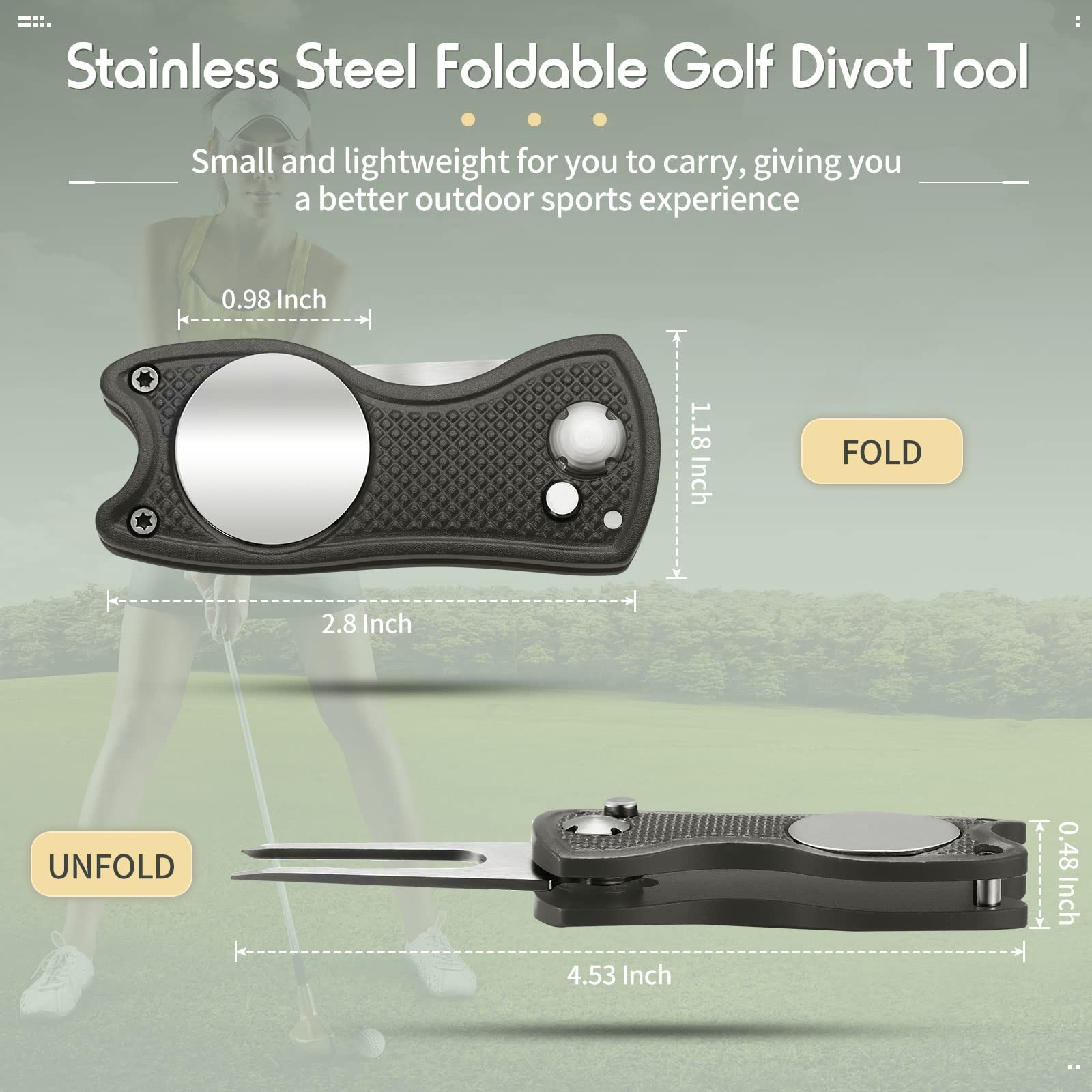 Foto 4 pulgar | Herramienta De Reparación Golf Divot Skylety Metal Con Marcador Magnético - Venta Internacional.