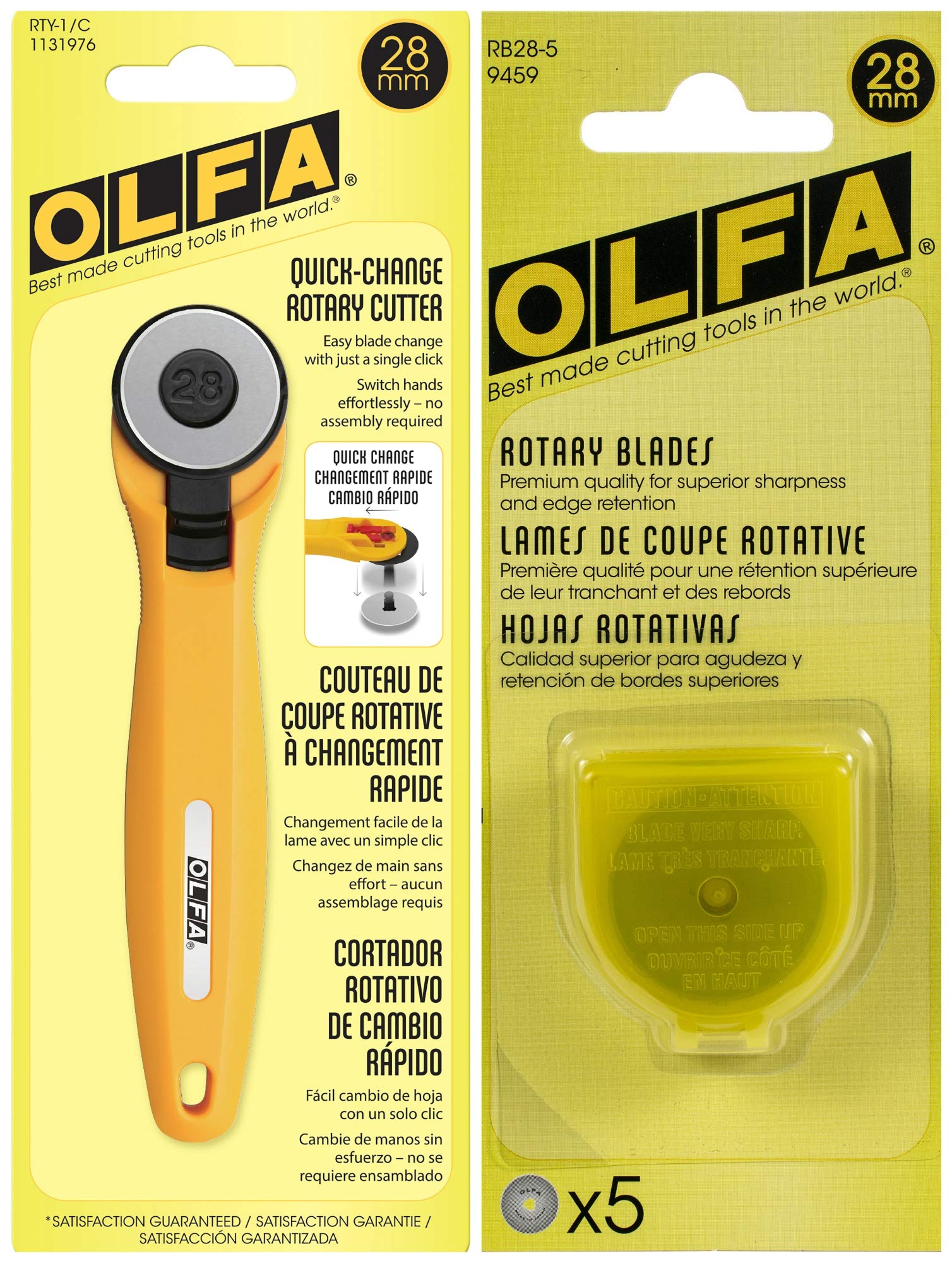 Foto 2 pulgar | Cortadora De Tela Giratoria Olfa De 28 Mm Con Recarga De 5 Cuchillas - Venta Internacional.