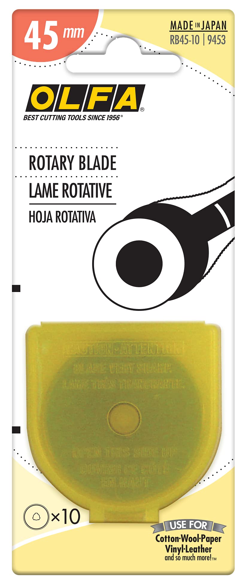 Foto 4 pulgar | Cuchillas De Repuesto Olfa, Cortadora Rotativa De 45 Mm, Paquete De 10 Unidades Rb45-10 - Venta Internacional.