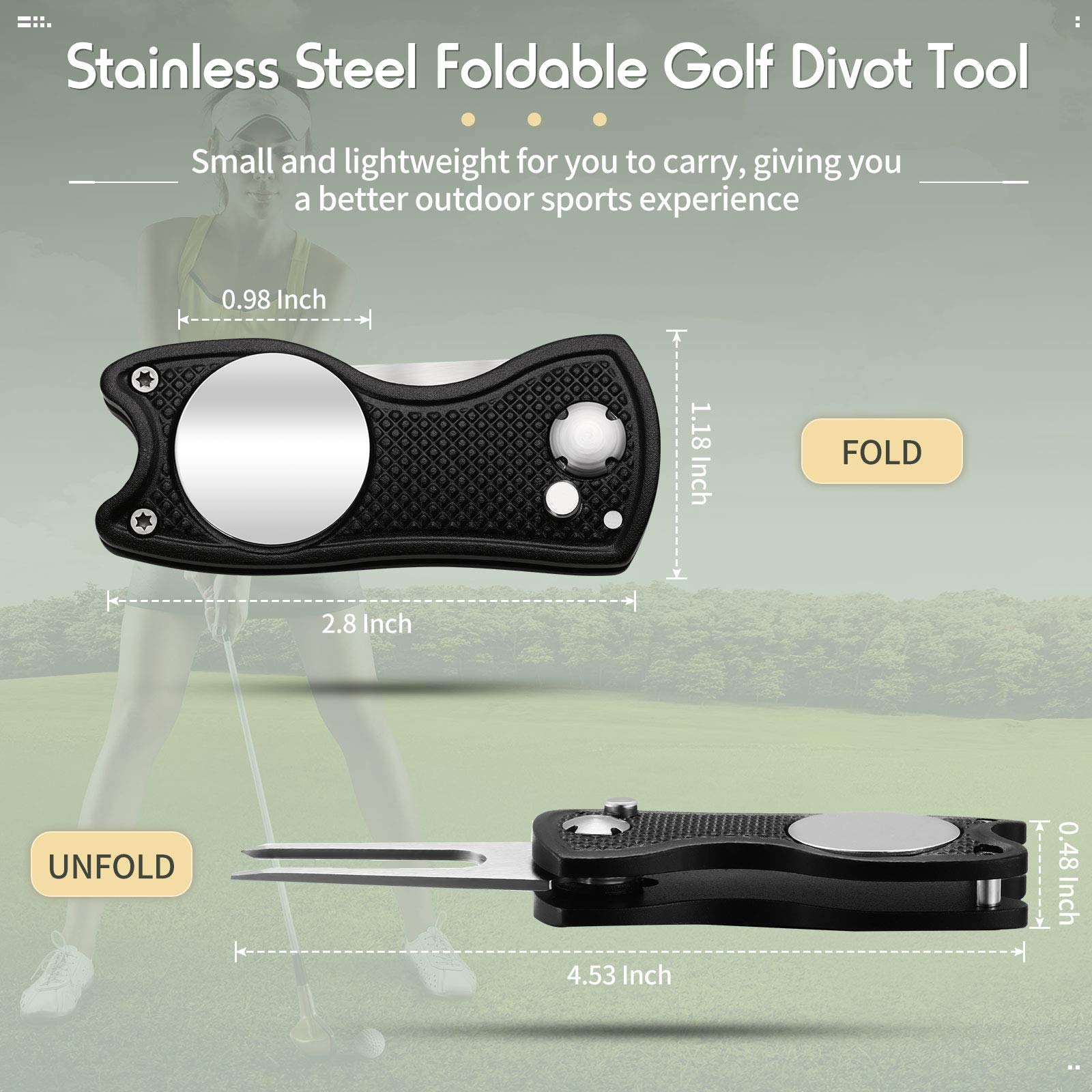 Foto 3 pulgar | Herramienta De Reparación Golf Divot Skylety Metal Con Marcador Magnético - Venta Internacional.
