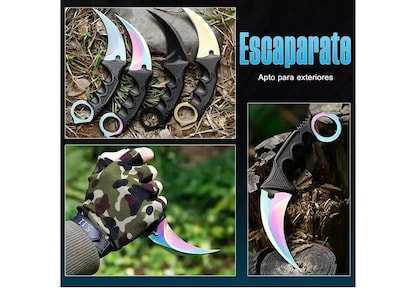 Foto 2 | Xtellar Cuchillo Karambit Premium - Navaja Táctica Y Práctica - Herramienta Militar Esencial - Ideal Para Caza Y
