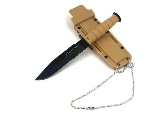 Foto 2 pulgar | Cuchillo Táctico Xtellar Militar Premium Con Cadena Y Funda - Edición Lion Color Café