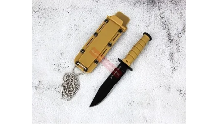 Foto 5 pulgar | Cuchillo Táctico Xtellar Militar Premium Con Cadena Y Funda - Edición Lion Color Café