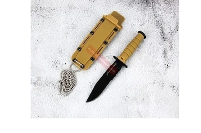 Foto 4 | Cuchillo Táctico Xtellar Militar Premium Con Cadena Y Funda - Edición Lion Color Café