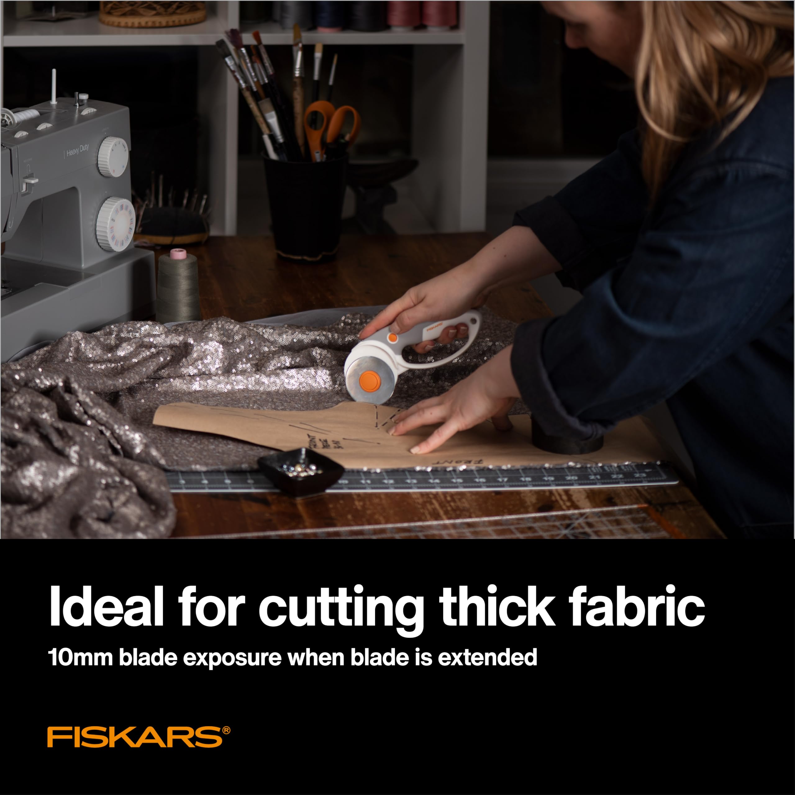 Foto 3 | Cortador Giratorio Fiskars De 60 Mm Para Tela Con Agarre Ergonómico - Venta Internacional.