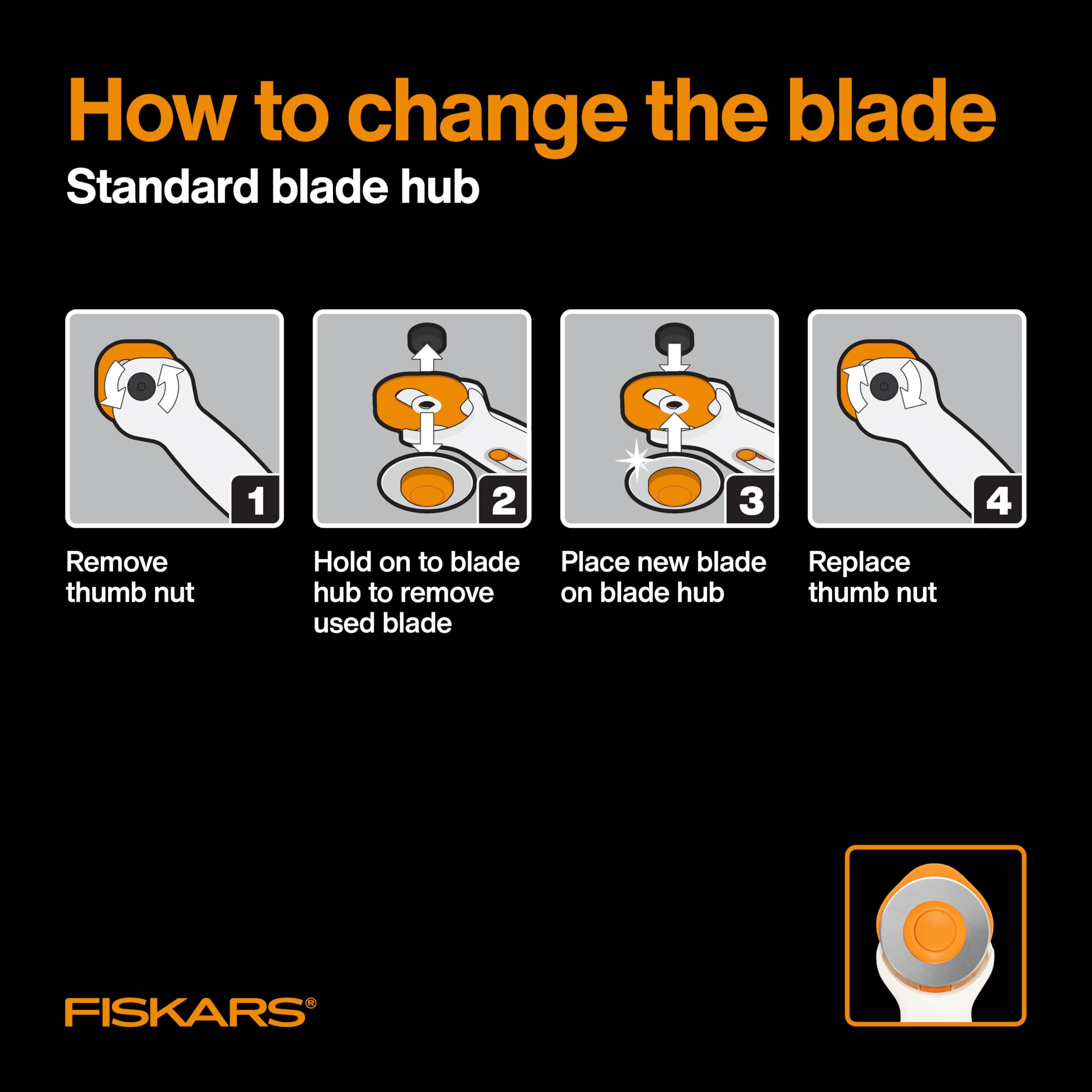 Foto 6 pulgar | Cortador Giratorio Fiskars De 60 Mm Para Tela Con Agarre Ergonómico - Venta Internacional.