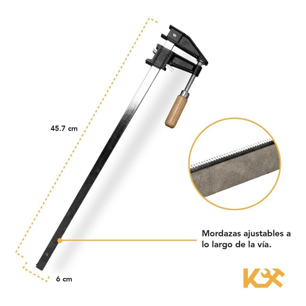 Foto 6 pulgar | Juego 4 Prensa Sargento Para Madera 18 Pulgadas Kingsman