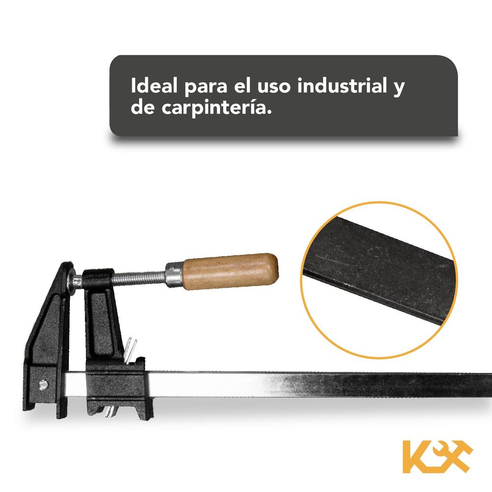 Foto 5 pulgar | Prensa Sargento 18in Kingsman para Madera Carpintería Kit 4 Piezas