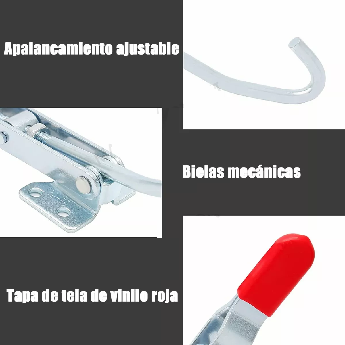 Foto 4 pulgar | Par 2pcs Abrazadera de Palanca Eo Safe Imports Esi-9865 color Plata