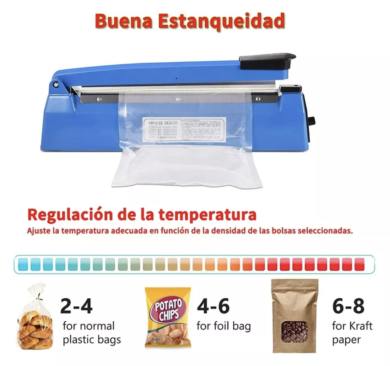 Foto 4 pulgar | Máquina De Selladora Térmico De Bolsas De Plástico De 20 Cm T