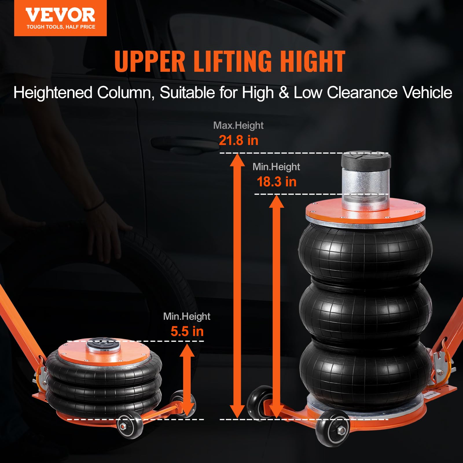 Foto 2 | Bolsa Triple Air Jack Vevor De 5 Toneladas/11000 Libras Para Coche, Suv Y Camión - Venta Internacional.