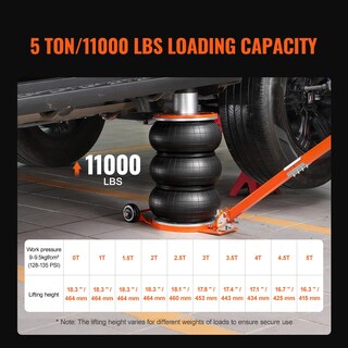 Foto 3 | Bolsa Triple Air Jack Vevor De 5 Toneladas/11000 Libras Para Coche, Suv Y Camión - Venta Internacional.