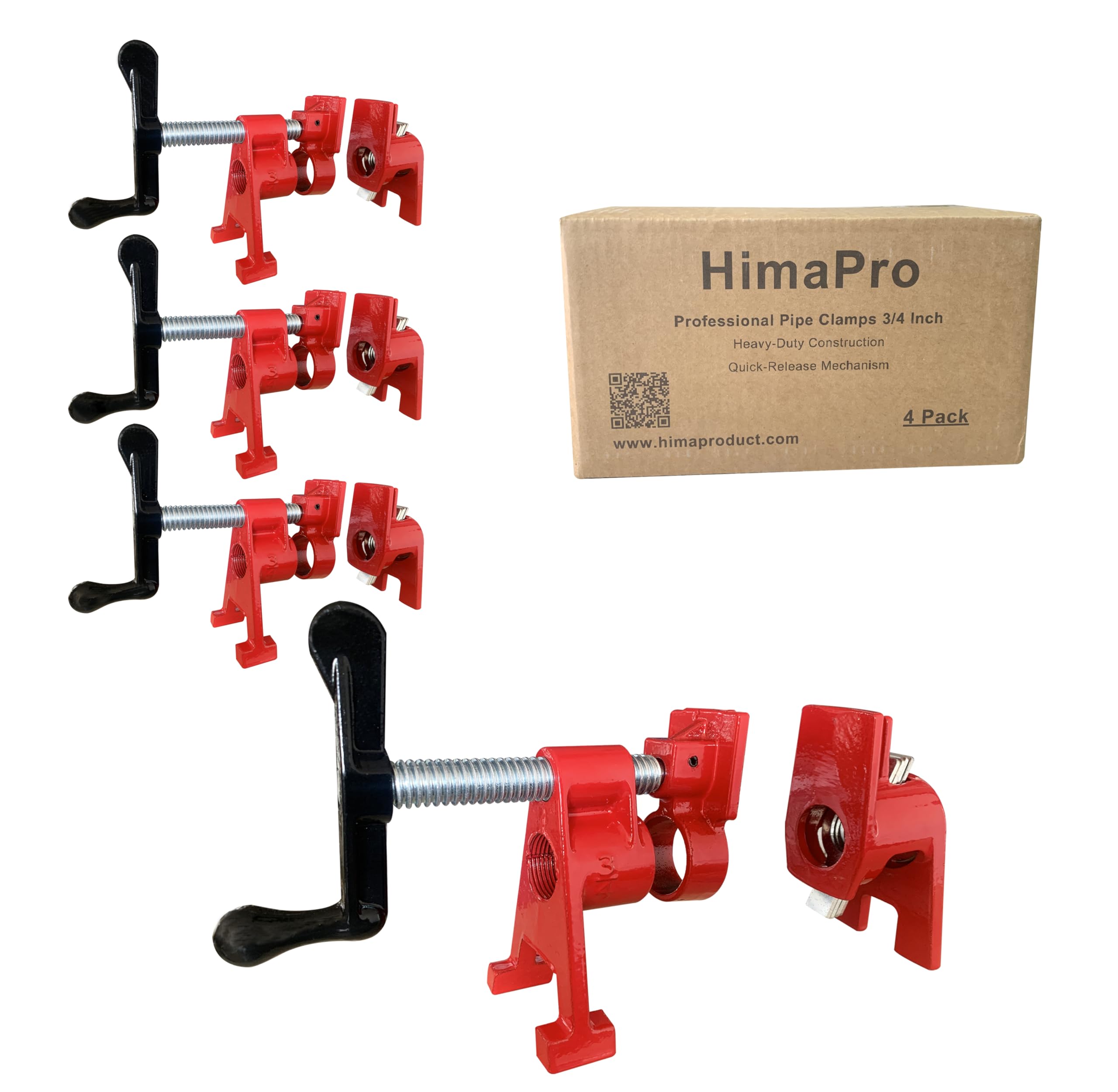 Foto 7 pulgar | Juego De Abrazaderas Para Tubos Himapro Professional, Paquete De 4 Unidades, 3/4 Pulgadas - Venta Internacional.