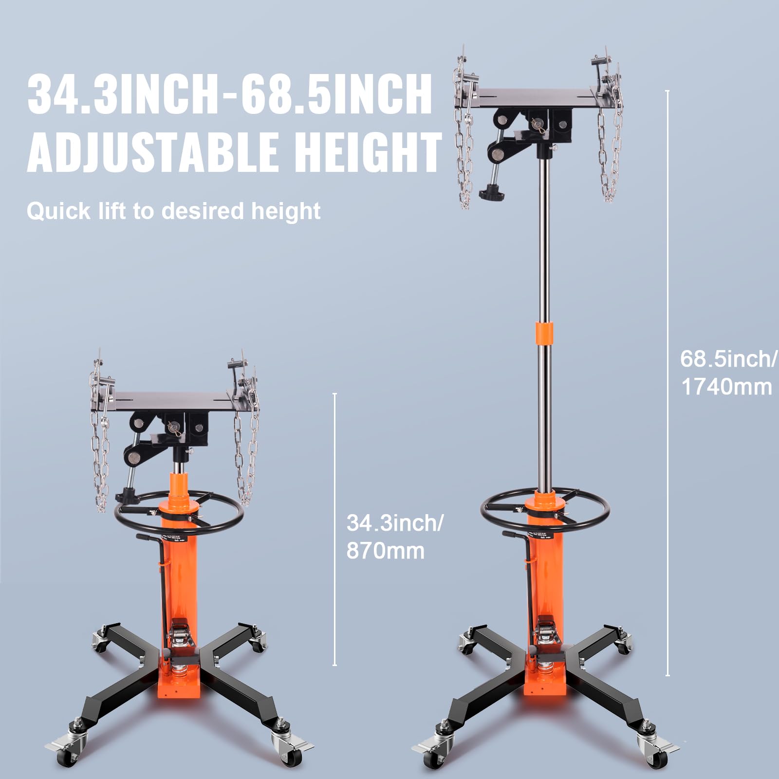 Foto 4 pulgar | Conector De Transmisión Vevor, 600 Kg, Telescópico Hidráulico, 32-67 Cm - Venta Internacional.
