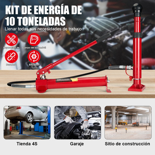 Foto 6 | Porta Power Kit Gato Hidraulico 10 Toneladas Portátil