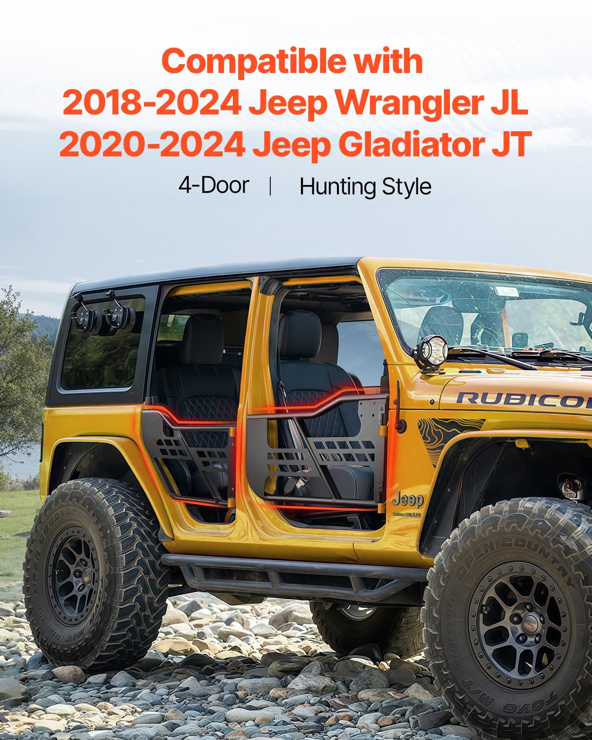 Foto 3 pulgar | Puertas Jeep Tube Vevor Hunting Style De 4 Puertas Para Wrangler Jl - Venta Internacional.