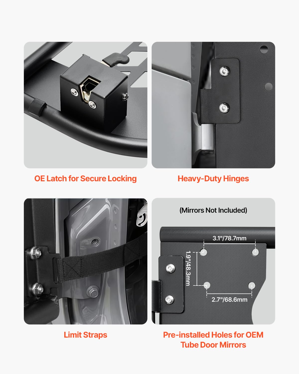 Foto 4 pulgar | Puertas Jeep Tube Vevor Hunting Style De 4 Puertas Para Wrangler Jl - Venta Internacional.