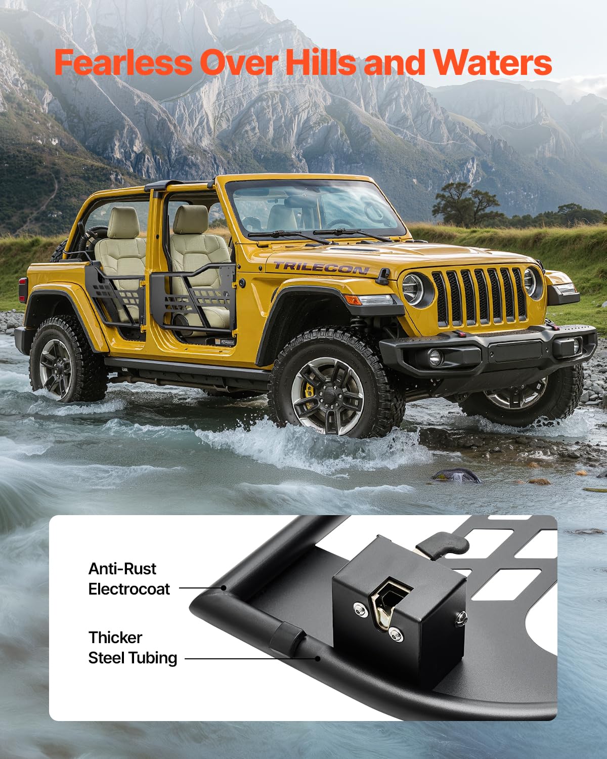 Foto 6 pulgar | Puertas Jeep Tube Vevor Hunting Style De 4 Puertas Para Wrangler Jl - Venta Internacional.