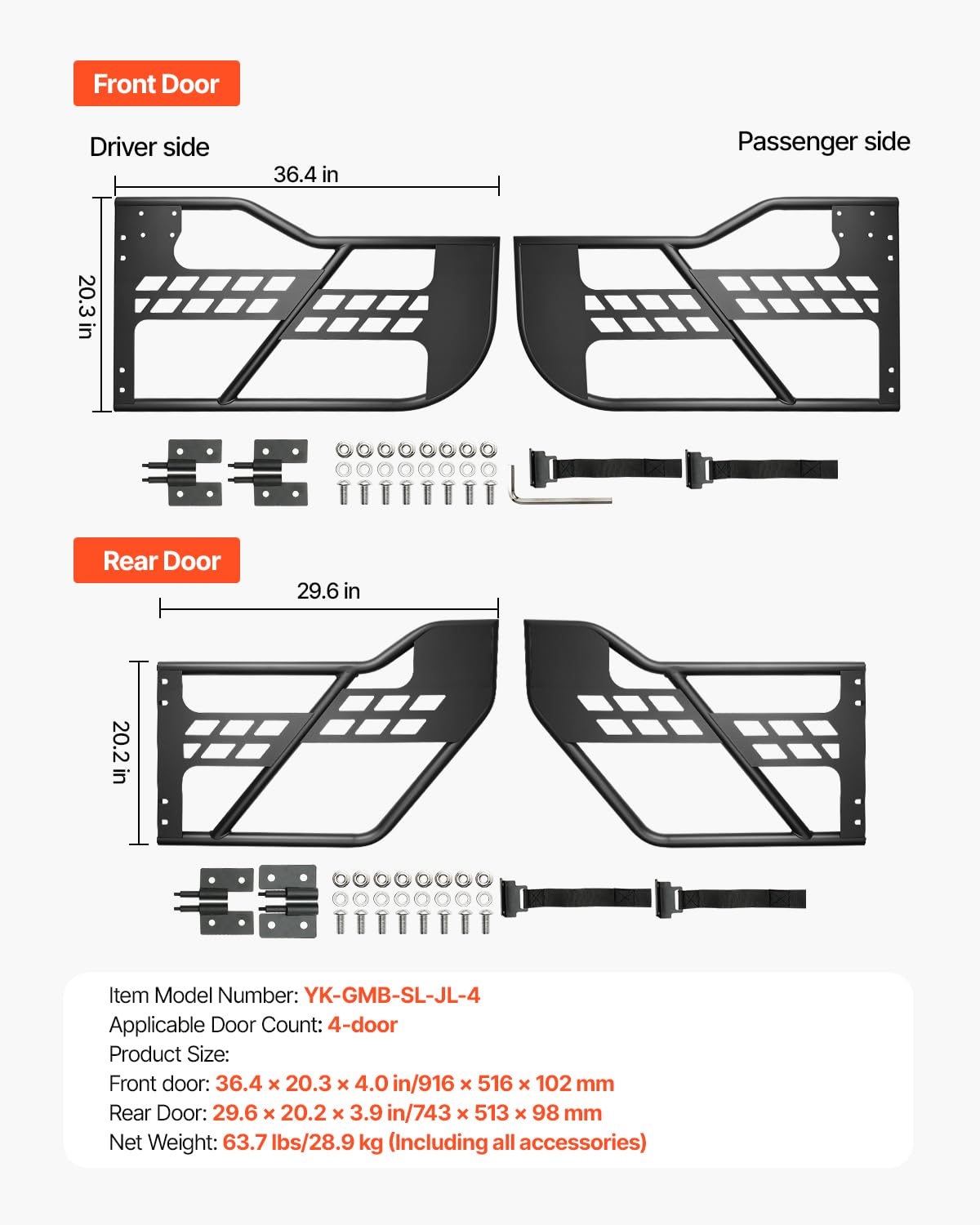 Foto 8 pulgar | Puertas Jeep Tube Vevor Hunting Style De 4 Puertas Para Wrangler Jl - Venta Internacional.