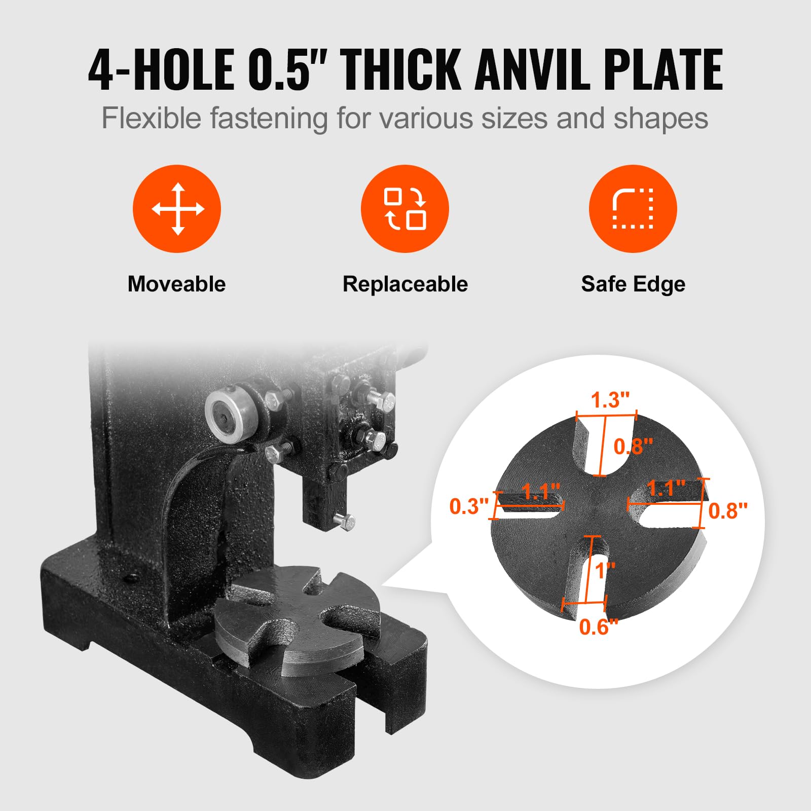 Foto 5 | Escritorio Manual Arbor Press Vevor De Hierro Fundido De 1 Tonelada Para Uso Pesado - Venta Internacional.