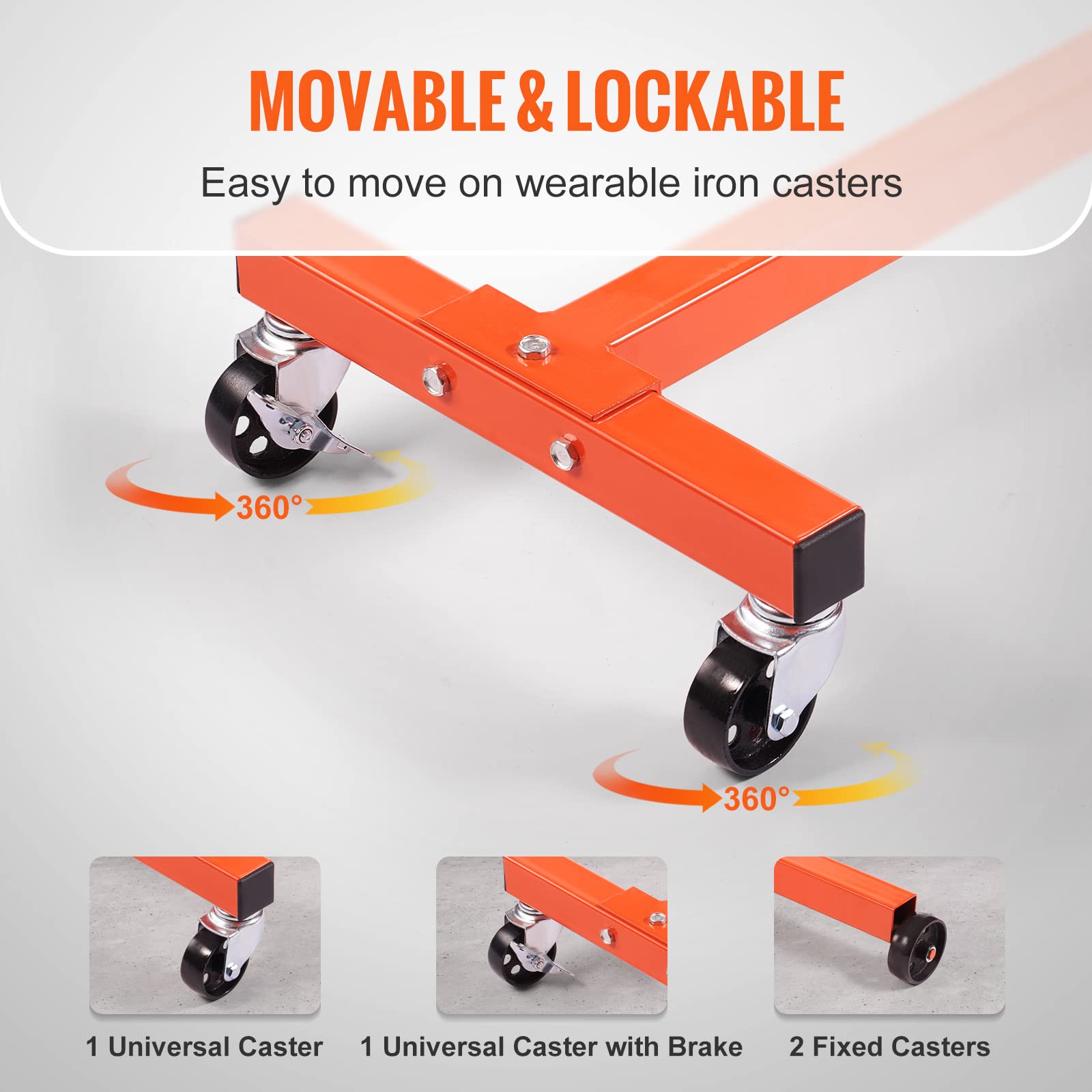 Foto 6 pulgar | Soporte De Motor Vevor De 3/8 Toneladas (340 Kg) Con Cabezal Ajustable En 360° - Venta Internacional.