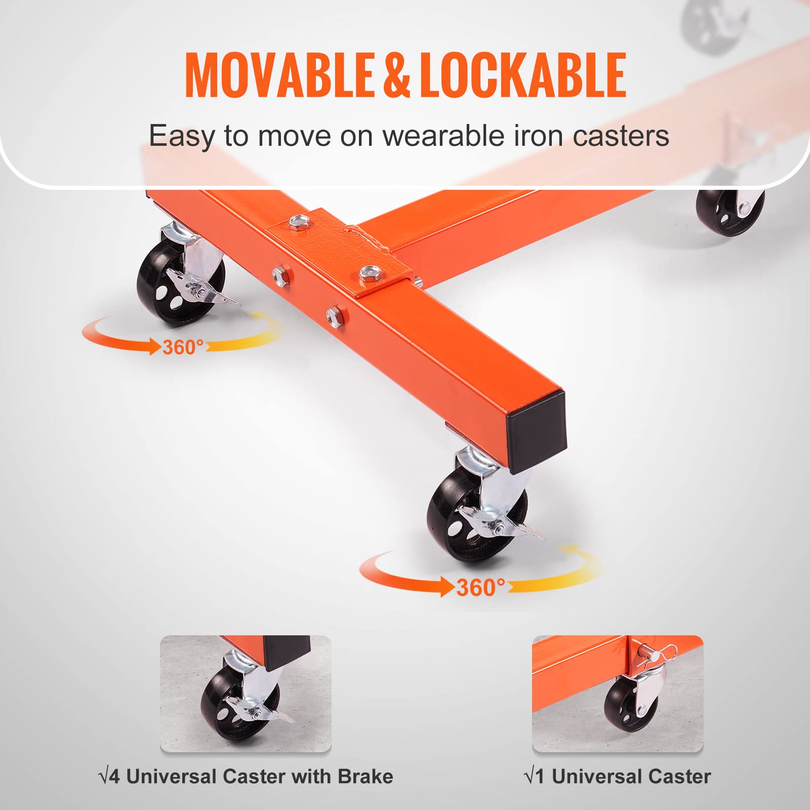 Foto 6 pulgar | Soporte De Motor Vevor De 3/4 Toneladas (1500 Libras) De Capacidad Con Cabezal De 360° - Venta Internacional.