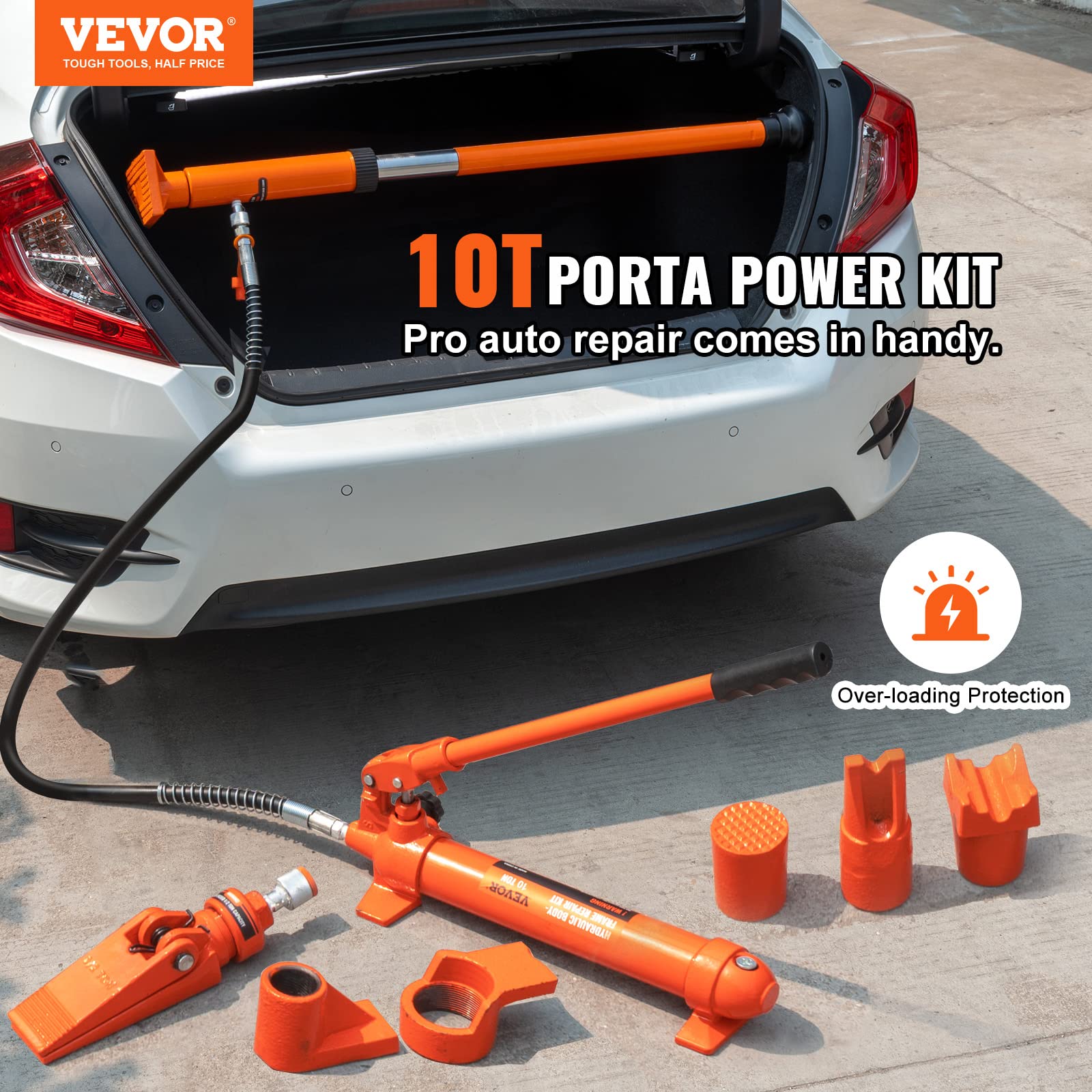Foto 3 pulgar | Conector De Coche Porta Power Kit Vevor Con Bomba De Ariete Hidráulica De 10 Toneladas - Venta Internacional.