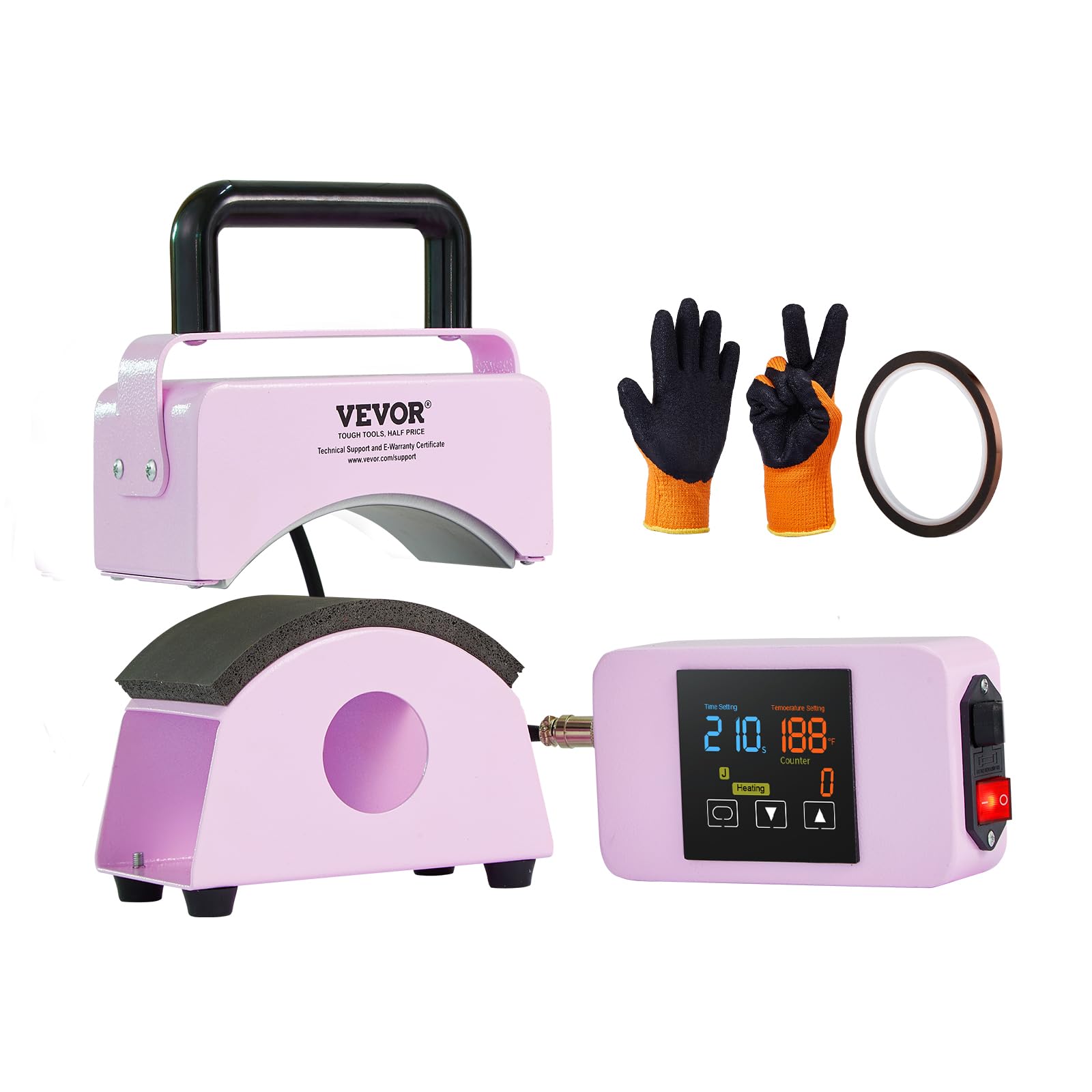 Foto 1 | Máquina Prensadora De Sombreros Vevor Mini Hat Heat Press Para Gorras, Color Morado - Venta Internacional.