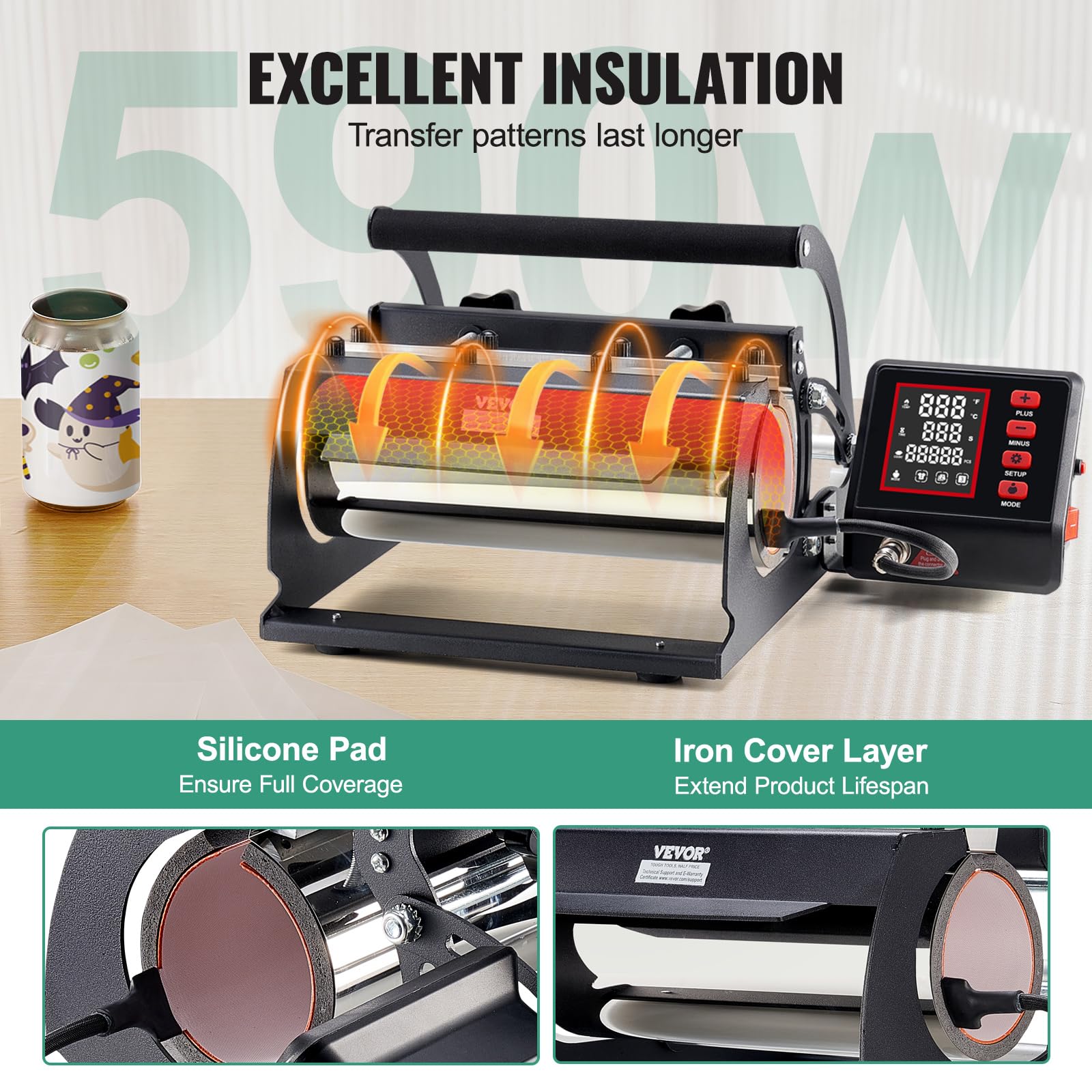 Foto 5 pulgar | Máquina De Prensado Térmico Vevor 325-900 Ml Con Kit De Sublimación - Venta Internacional.