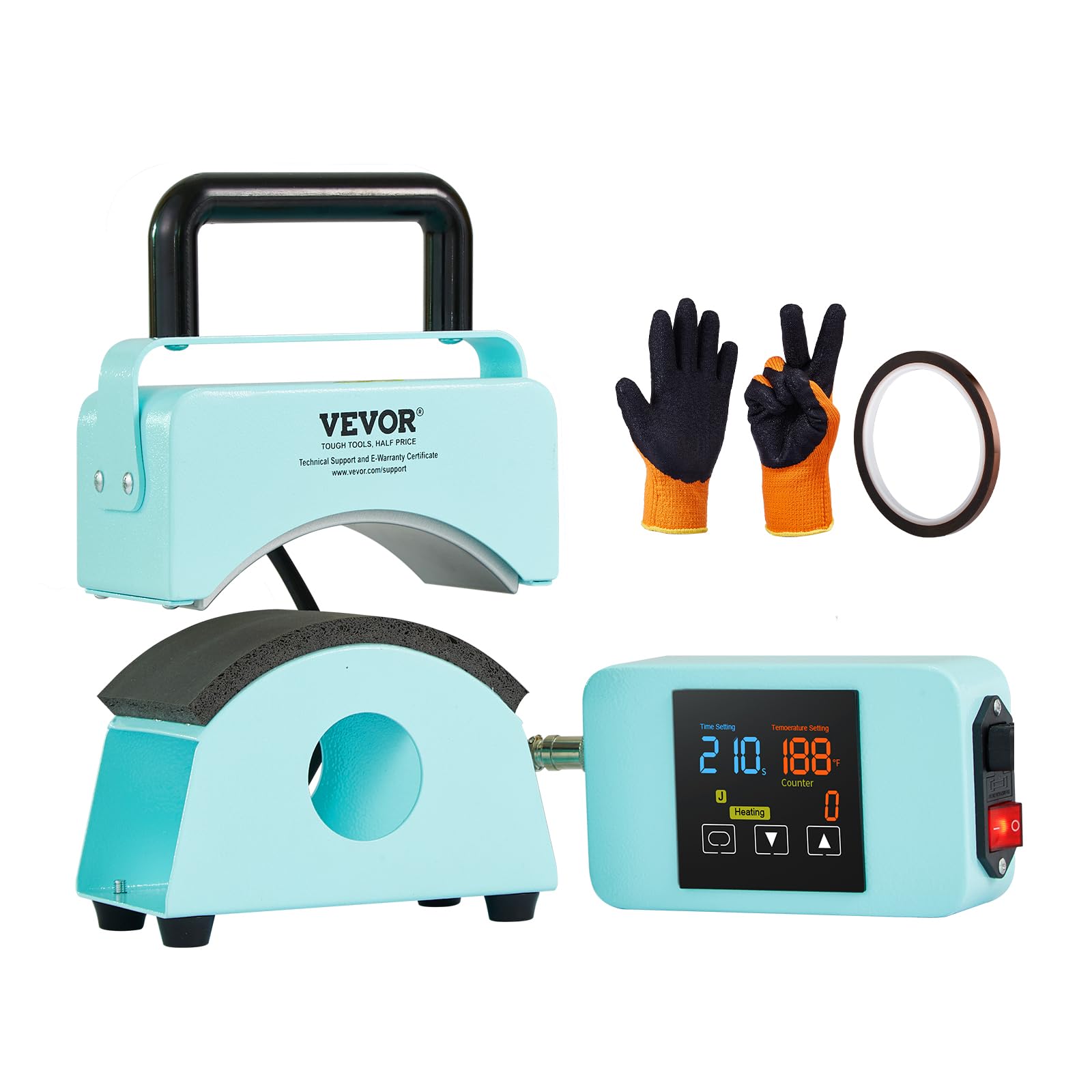 Máquina Prensadora De Sombreros Vevor Mini Hat Heat Press Para Gorras, Color Verde - Venta Internacional.