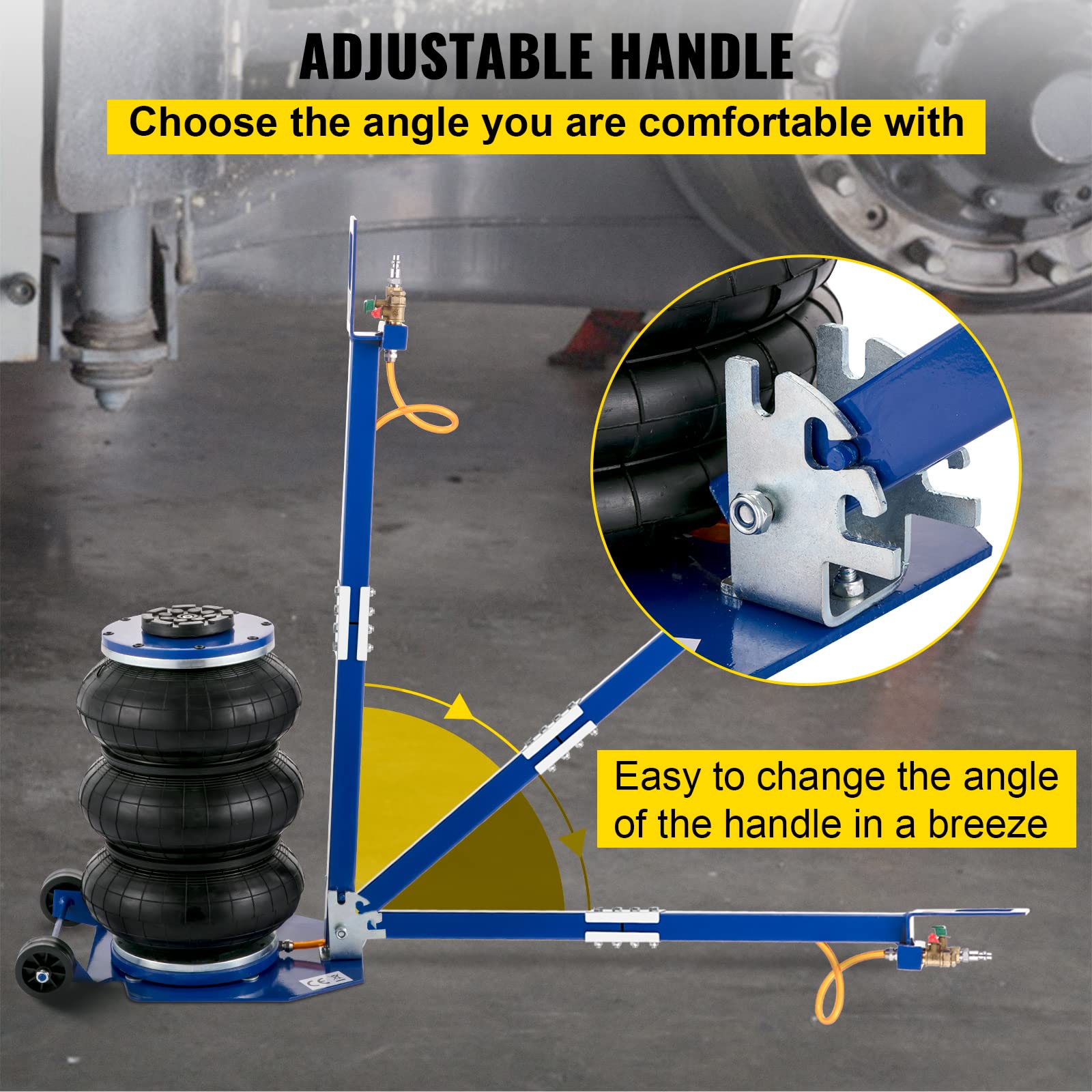Foto 6 | Bolsa Triple Air Jack Vevor De 3 Toneladas Y 3000 Kg Para Coches, Color Azul - Venta Internacional.
