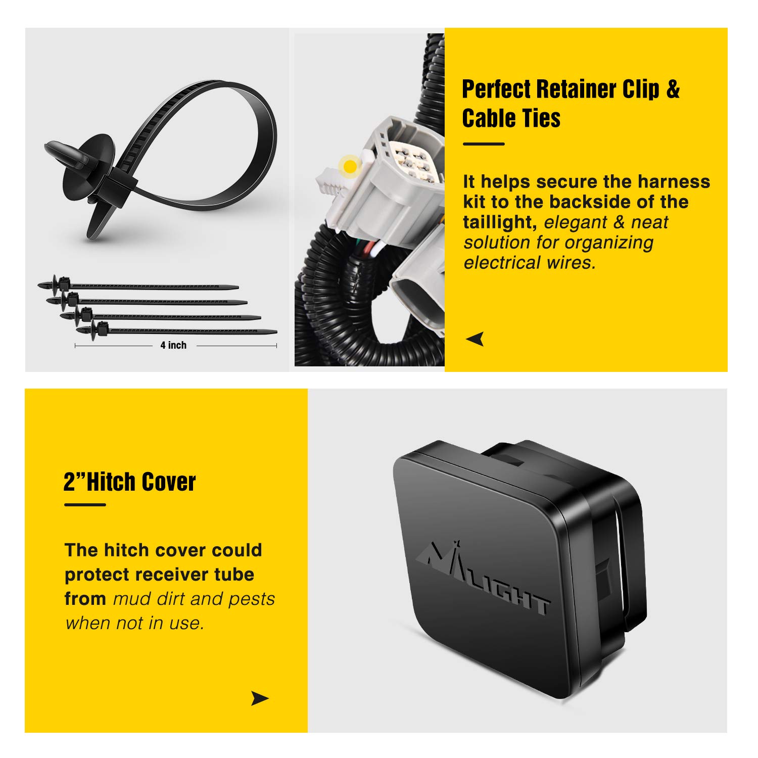 Foto 8 pulgar | Kit Receptor De Enganche De Remolque Nilight Jk-61a Para Jeep Wrangler Jk 2007-2018 - Venta Internacional.