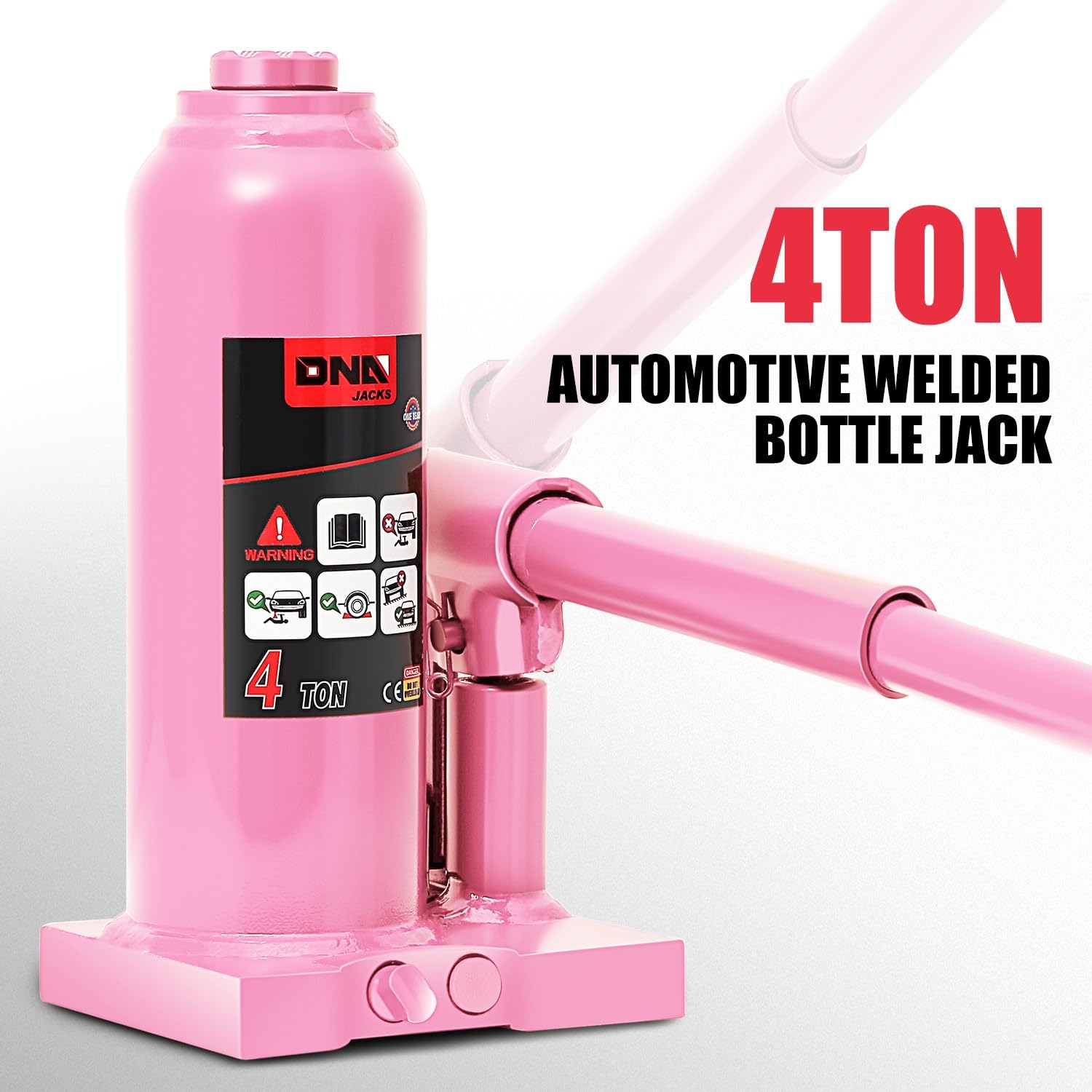 Foto 3 pulgar | Botella Hidráulica Jack Dna Motoring De 4 Toneladas/4.000 Kg, Color Rosa - Venta Internacional.