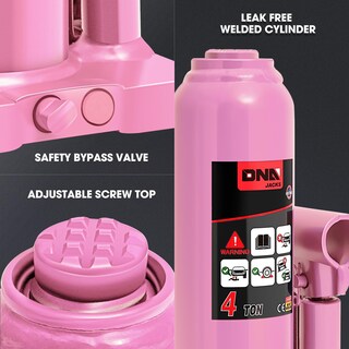 Foto 5 | Botella Hidráulica Jack Dna Motoring De 4 Toneladas/4.000 Kg, Color Rosa - Venta Internacional.