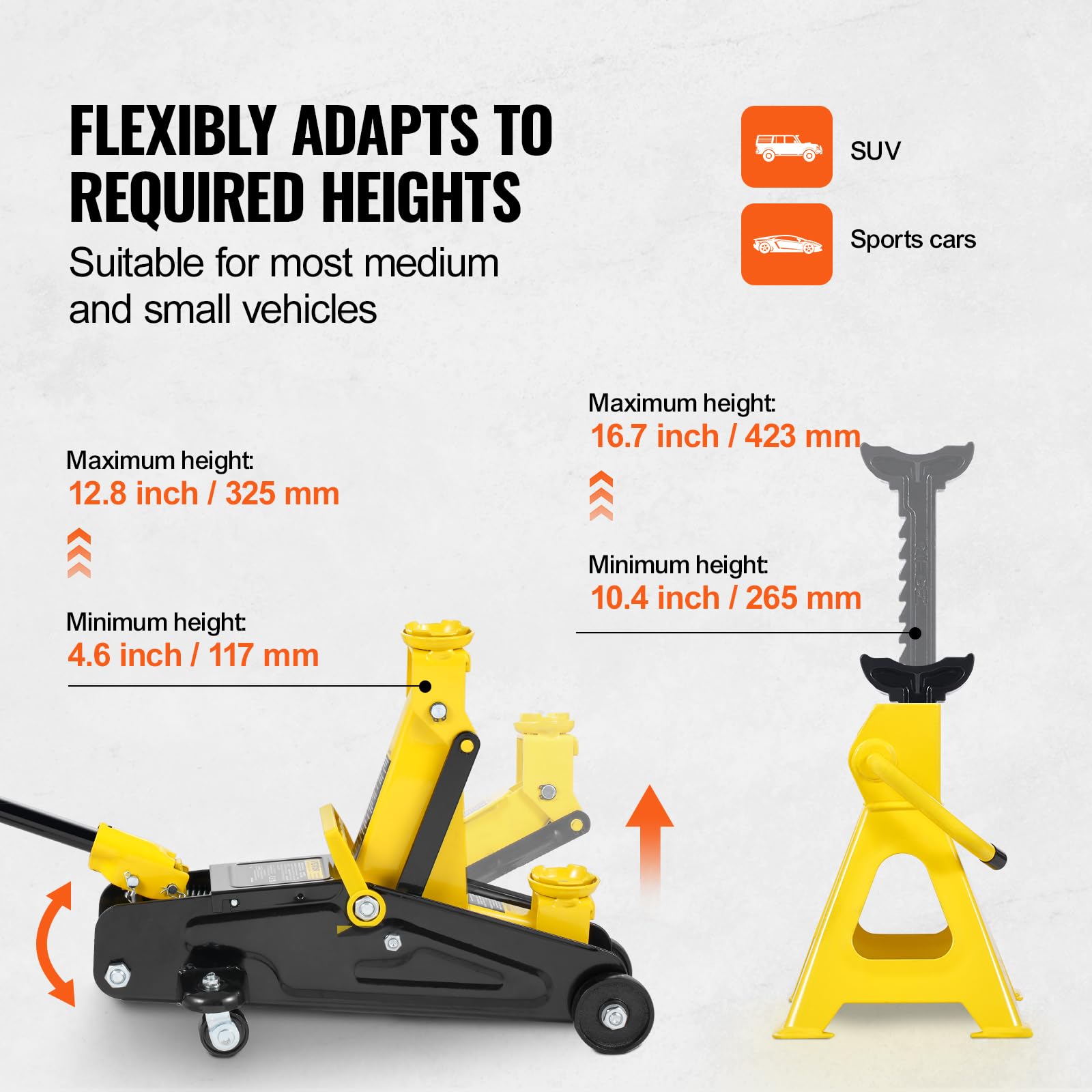 Foto 4 pulgar | Hidráulica De Hierro Floor Jack Vevor De Perfil Bajo De 2 Toneladas (2000 Kg) - Venta Internacional.