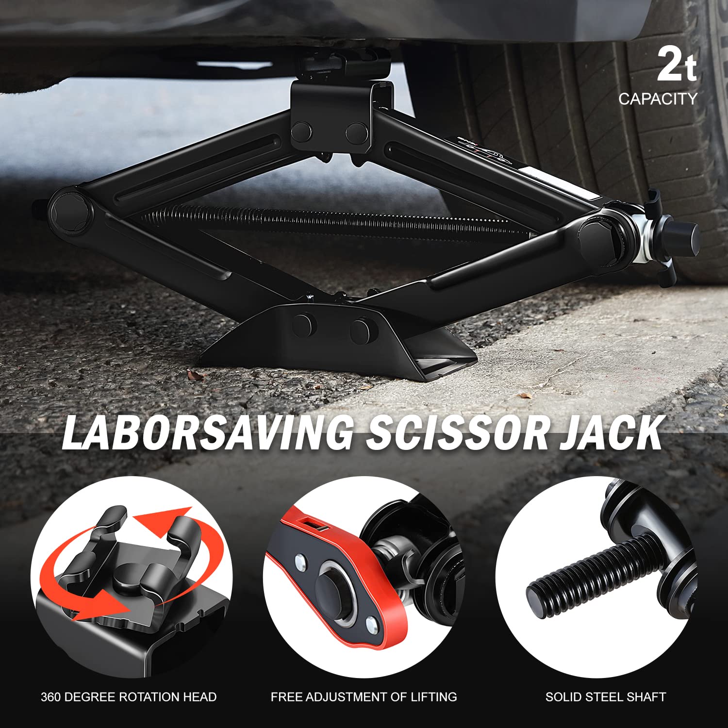 Foto 4 pulgar | Elevador De Tijera Jack Dna Motoring De 2 Toneladas Para La Mayoría De Los Coches - Venta Internacional.