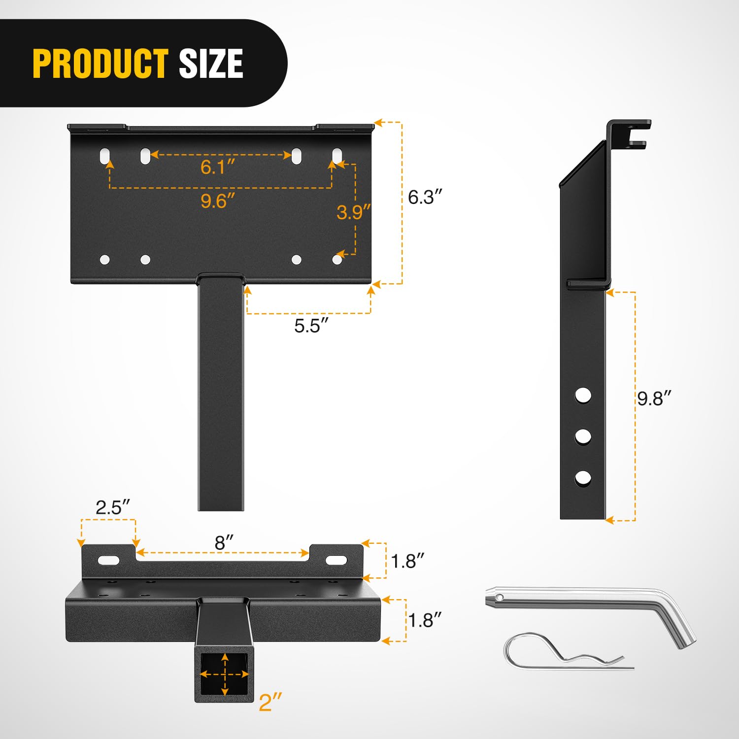 Foto 3 pulgar | Placa De Montaje Para Enganche Y Cabrestante Para Remolque Nilight Universal - Venta Internacional.