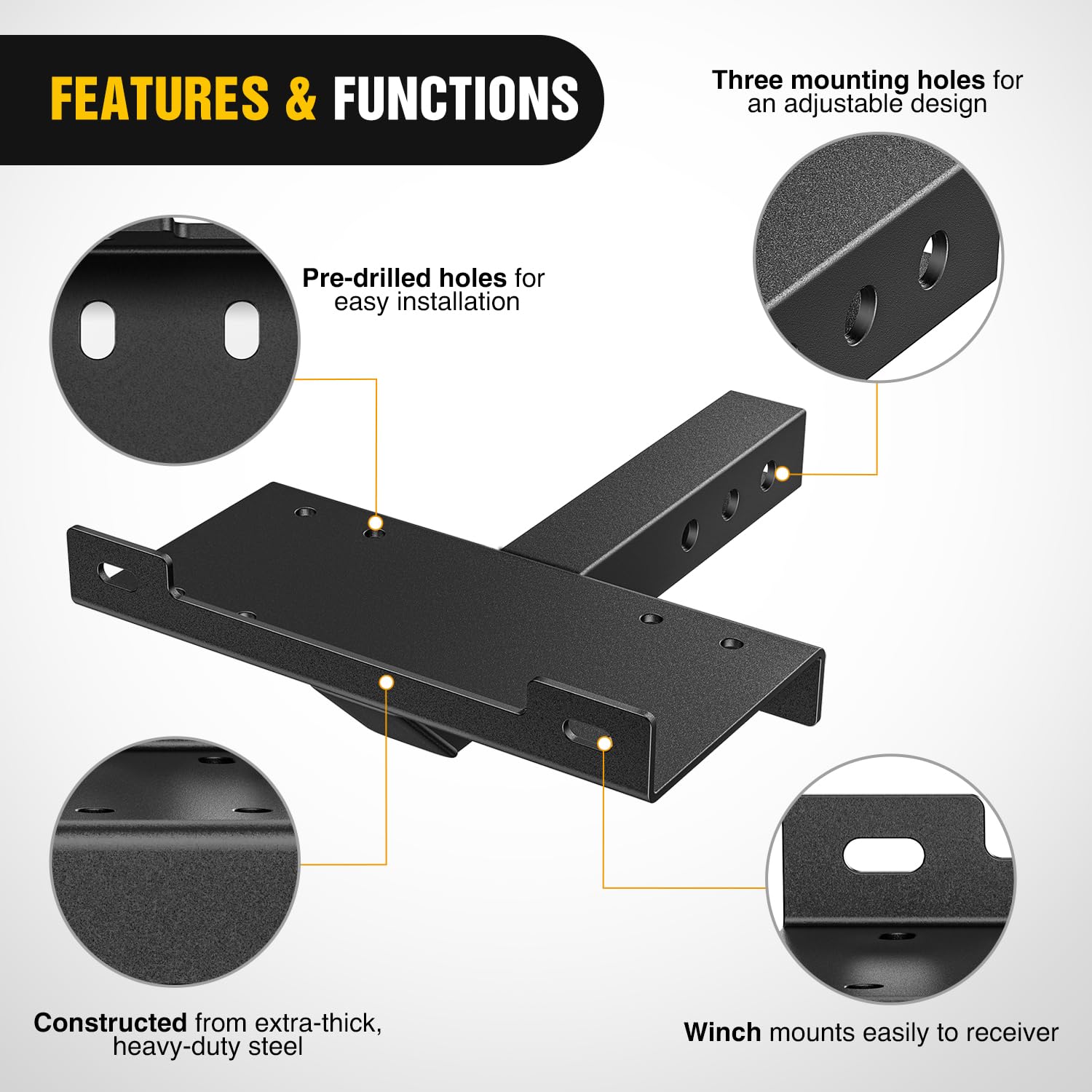 Foto 4 | Placa De Montaje Para Enganche Y Cabrestante Para Remolque Nilight Universal - Venta Internacional.