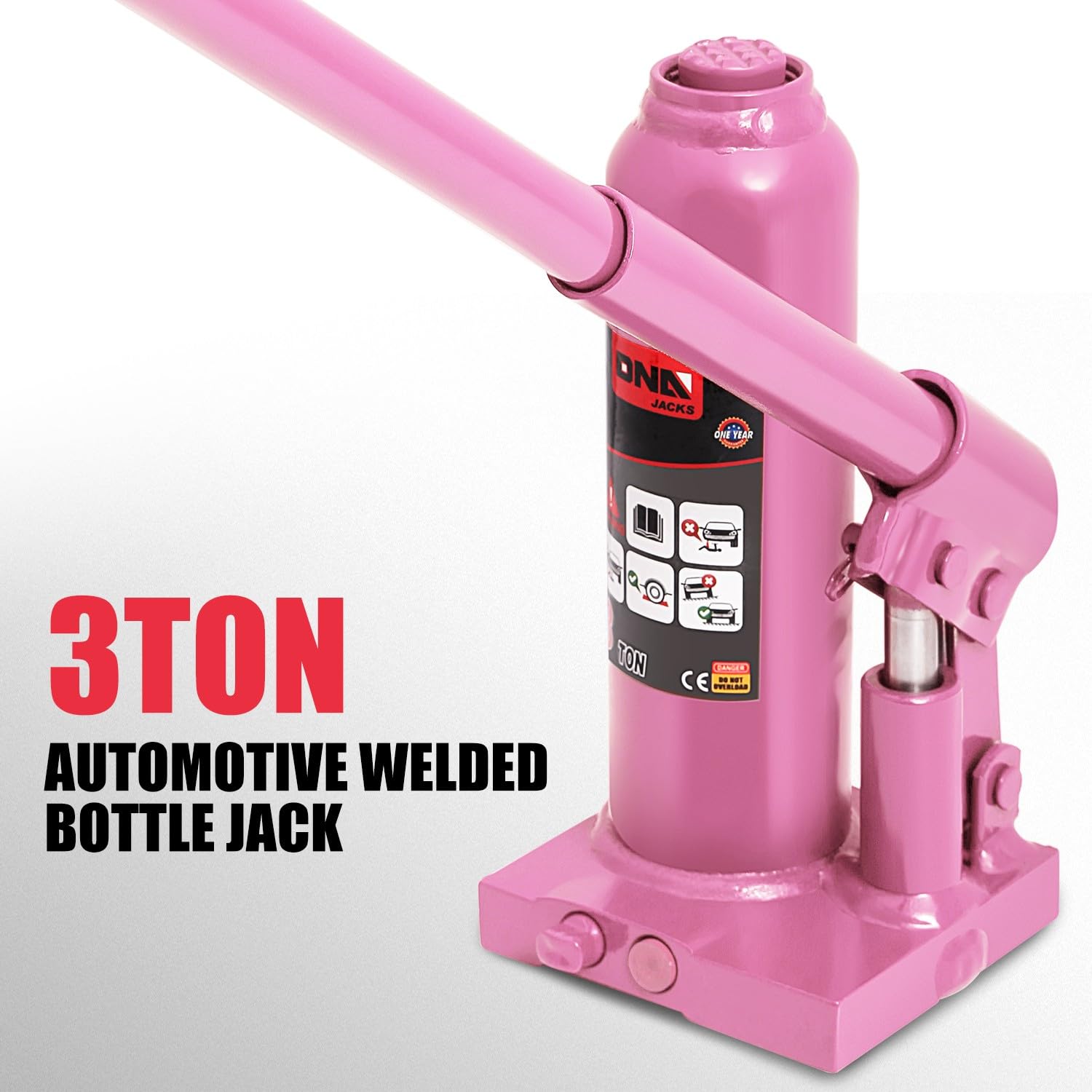 Foto 2 | Botella Hidráulica Jack Dna Motoring 3 Toneladas/3000 Kg Rosa - Venta Internacional.