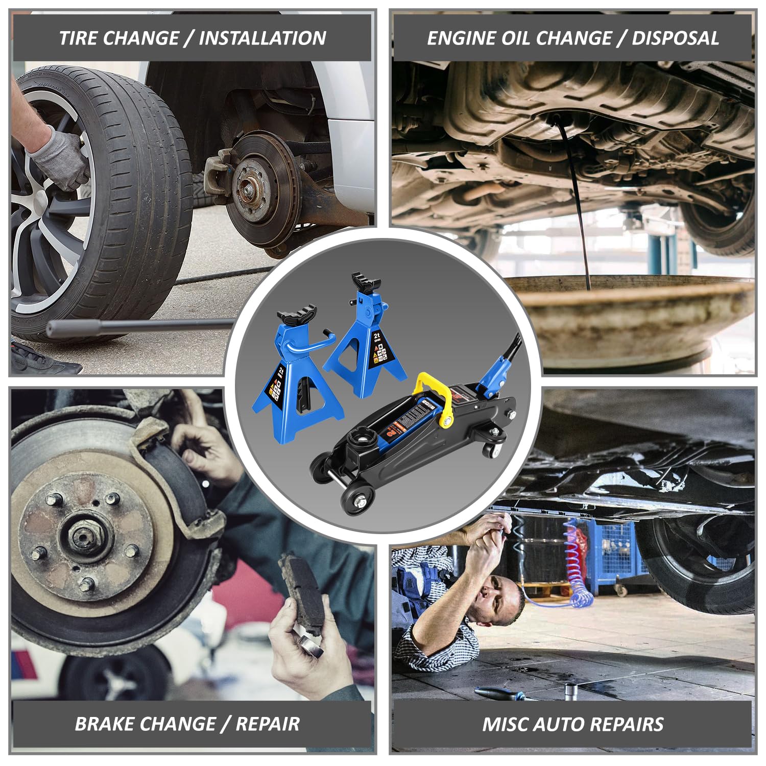Foto 5 | Combo De Servicio De Carro Hidráulico Y Conector De Piso De 2 Toneladas Dna Motoring - Venta Internacional.